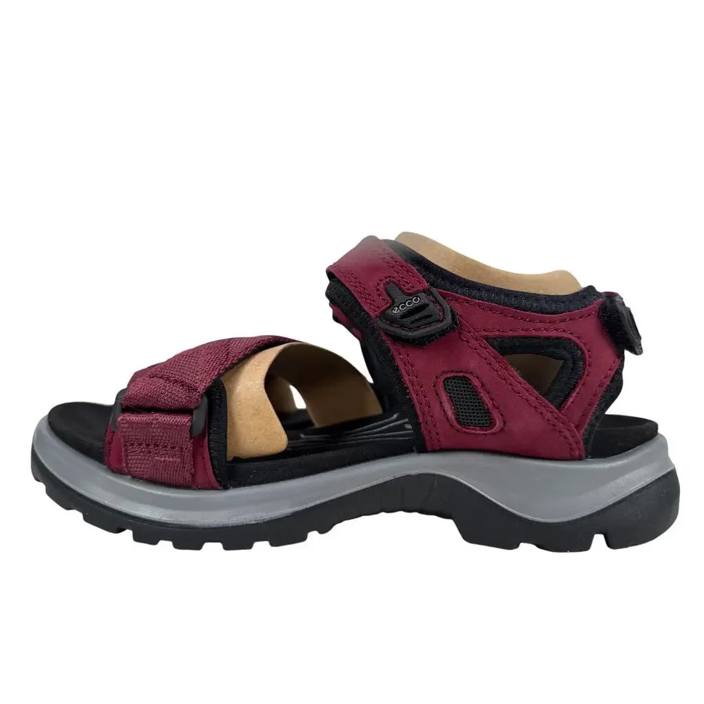 Ecco Offroad Sandals Womens 9 9.5 EU 40 Red Morillo‎ Leather Adjust Straps